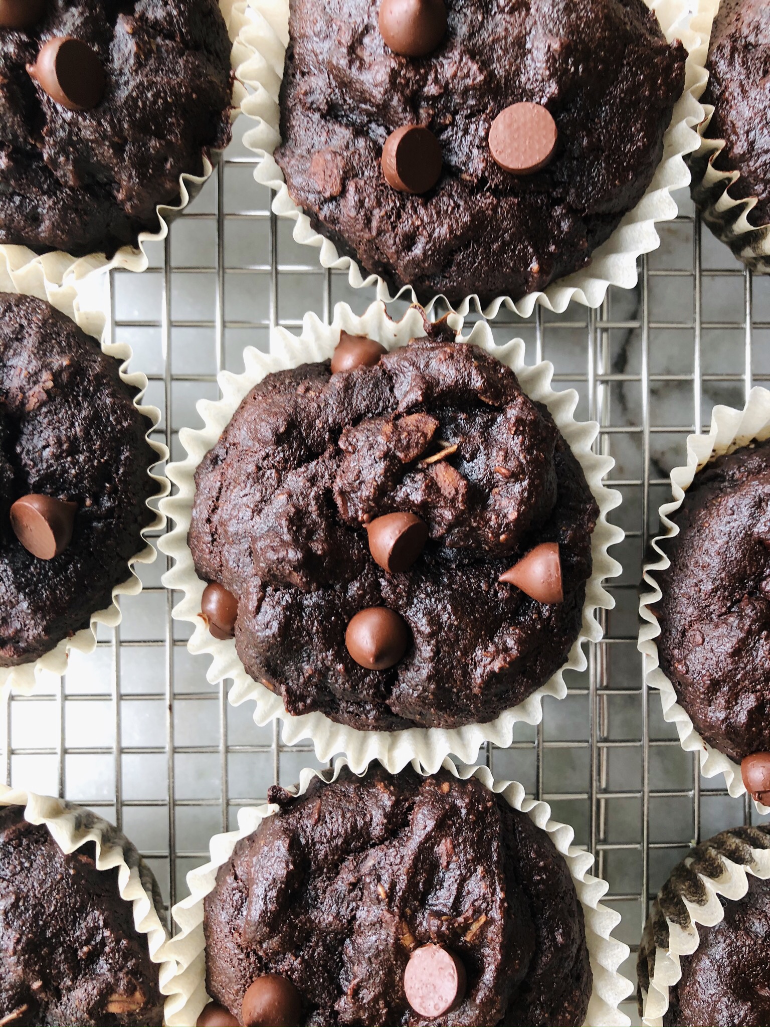 banana chocolate fudge muffins