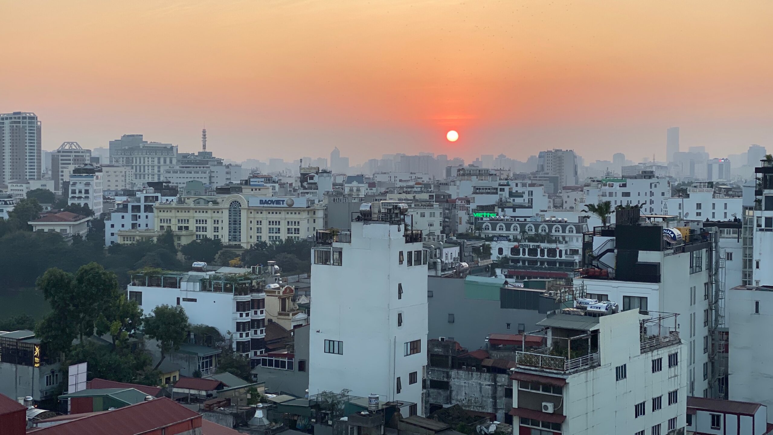 Sunset in Hanoi December 2019